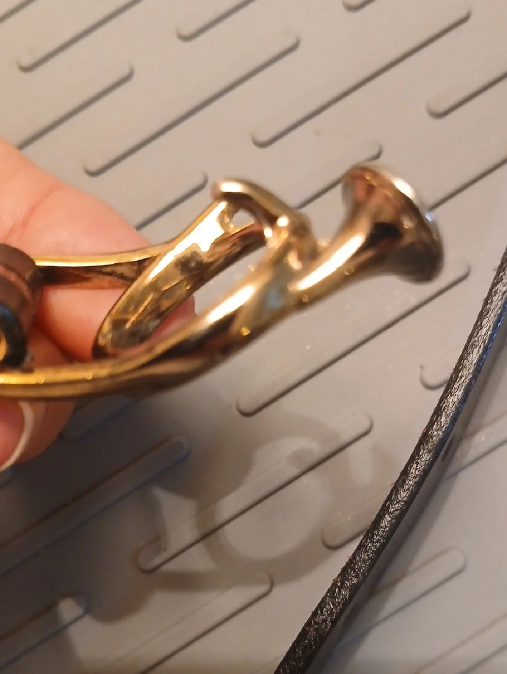 ​RARE 1970s Robert Louis Heritage Belt | Brass Bugle Buckle | Lion Crest